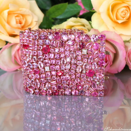 Luxus Pink Saphir Armband