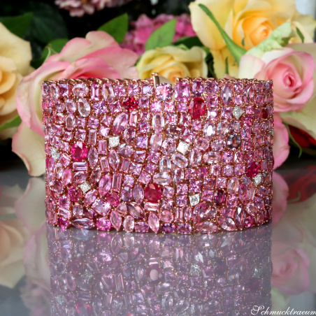 Luxus Pink Saphir Armband