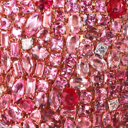 High Jewelry: Spektakuläres Pink Saphir Armband (115,07 ct.)