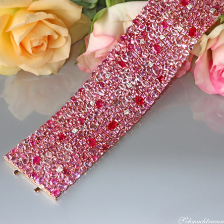 Luxus Pink Saphir Armband