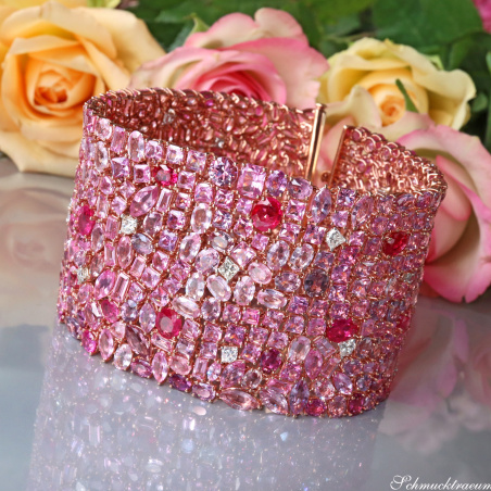 Luxus Pink Saphir Armband
