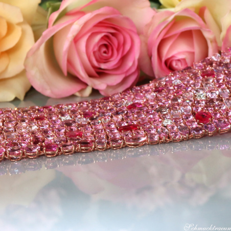Luxus Pink Saphir Armband