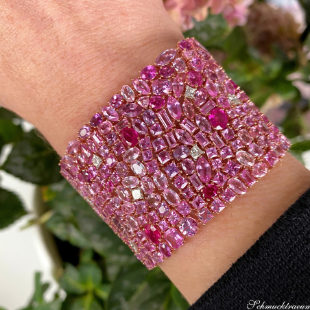 Luxus Pink Saphir Armband