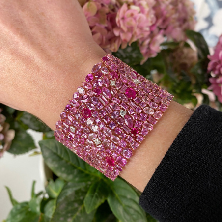 Luxus Pink Saphir Armband