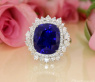 High Jewelry: Spektakulärer Ceylon Saphir Ring mit Diamanten