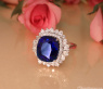 High Jewelry: Spektakulärer Ceylon Saphir Ring mit Diamanten