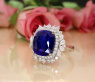 High Jewelry: Spektakulärer Ceylon Saphir Ring mit Diamanten