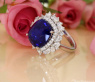 High Jewelry: Spektakulärer Ceylon Saphir Ring mit Diamanten