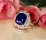 High Jewelry: Spektakulärer Ceylon Saphir Ring mit Diamanten