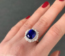 High Jewelry: Spektakulärer Ceylon Saphir Ring mit Diamanten
