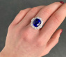 High Jewelry: Spektakulärer Ceylon Saphir Ring mit Diamanten