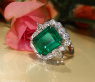 High Jewelry: Einzigartiger kolumbianischer Smaragd Ring  (Muzo Green, Minor Oil)