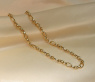 Gold Pur: Bildschönes Glieder Collier (oval & rund)