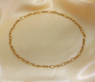 Gold Pur: Bildschönes Glieder Collier (oval & rund)