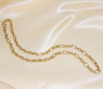 Gold Pur: Bildschönes Glieder Collier (oval & rund)
