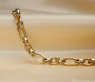 Gold Pur: Bildschönes Glieder Collier (oval & rund)