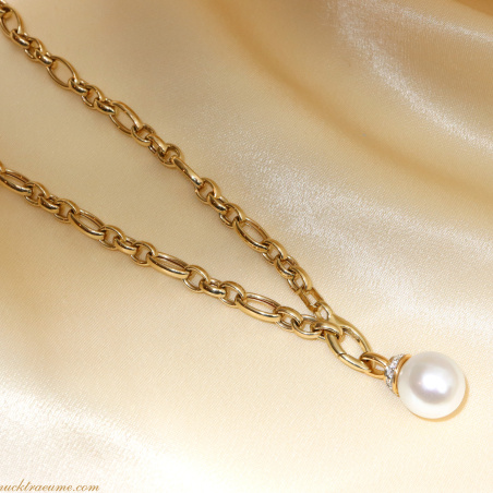 Gold Pur: Bildschönes Glieder Collier (oval & rund)