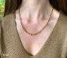 Gold Pur: Bildschönes Glieder Collier (oval & rund)