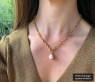 Gold Pur: Bildschönes Glieder Collier (oval & rund)