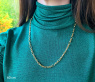 Gold Pur: Bildschönes Glieder Collier (oval & rund)