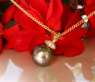 Wundervoller Tahitiperle Anhänger mit Brillanten (mit Kette)