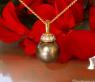 Wundervoller Tahitiperle Anhänger mit Brillanten (mit Kette)