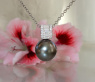Eleganter Tahitiperle Anhänger mit Baguette Diamanten