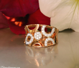 Ungewöhnlicher Brillanten Ring in Roségold 750