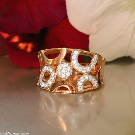 Ungewöhnlicher Brillanten Ring in Roségold 750
