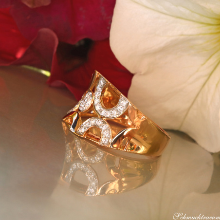 Ungewöhnlicher Brillanten Ring in Roségold 750