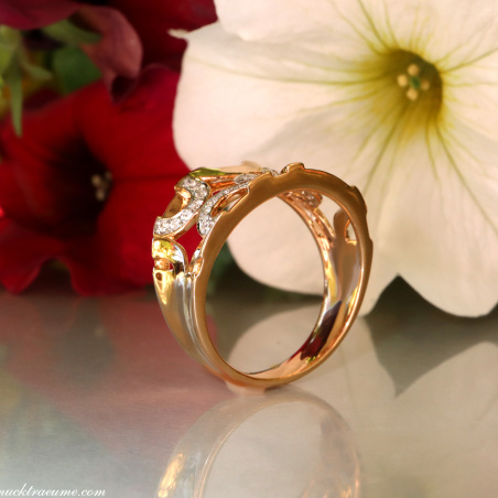 Ungewöhnlicher Brillanten Ring in Roségold 750