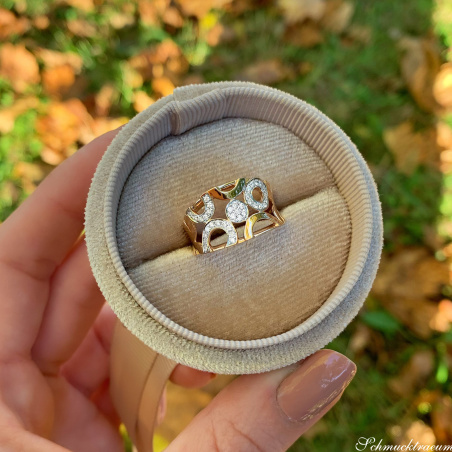 Ungewöhnlicher Brillanten Ring in Roségold 750