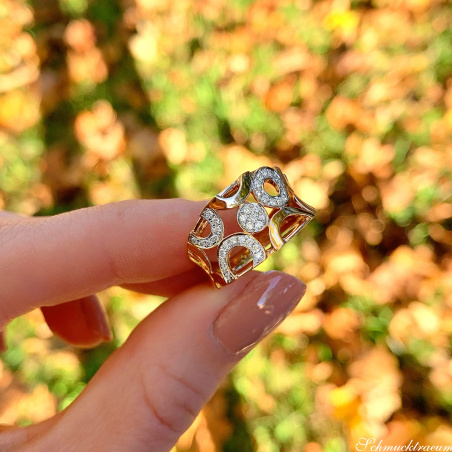 Ungewöhnlicher Brillanten Ring in Roségold 750