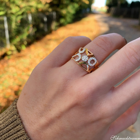 Ungewöhnlicher Brillanten Ring in Roségold 750