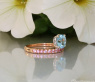 Raffinierter Aquamarin Ring mit rosa Saphiren