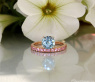 Raffinierter Aquamarin Ring mit rosa Saphiren