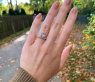 Raffinierter Aquamarin Ring mit rosa Saphiren