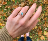 Raffinierter Aquamarin Ring mit rosa Saphiren