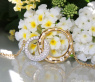 Brillanten Kreis Halskette Gelbgold 750
