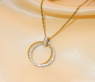 Eleganter Brillanten Kreis Anhänger in Gelbgold 750