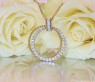 Eleganter Brillanten Kreis Anhänger in Gelb- & Weißgold 750