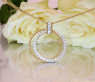 Eleganter Brillanten Kreis Anhänger in Gelb- & Weißgold 750