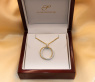 Eleganter Brillanten Kreis Anhänger in Gelb- & Weißgold 750