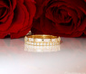Bildschöner Brillanten Band Ring mit Baguette Diamanten