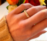 Bildschöner Brillanten Band Ring mit Baguette Diamanten