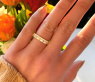 Bildschöner Brillanten Band Ring mit Baguette Diamanten