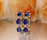 Elegante Saphir Tropfen Ohrringe mit Brillanten