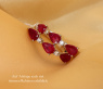 Elegante Saphir Tropfen Ohrringe mit Brillanten