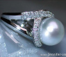 Südseeperle Ring mit Brillanten