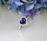 Exzellenter Saphir Herz Ring mit Brillanten